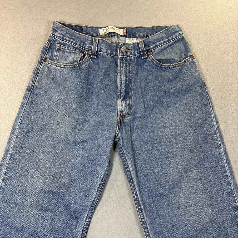 Vtg LEVI'S Jeans Mens 36x34 (34x32) Denim Blue 550 Relaxed‎ Fit Y2K 2005